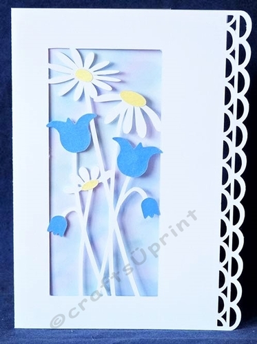 Scalloped Edge Flower Aperture Card - CUP1024654_40382 | Craftsuprint