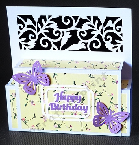 Butterfly Step Pop Up Card - CUP1143078_40382 | Craftsuprint
