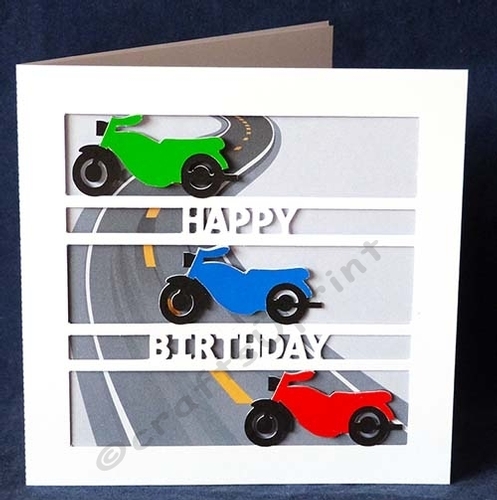Motorcycle Birthday Card - CUP932803_40382 | Craftsuprint
