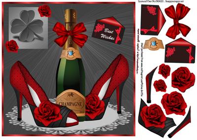 black shoes with red roses