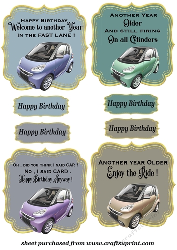 4 Funny car toppers - CUP1068134_659 | Craftsuprint