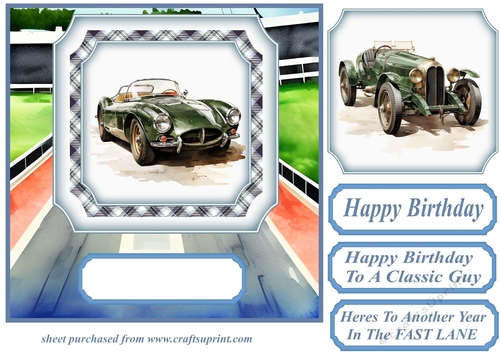 Racing car card front 2 - CUP1229891_659 | Craftsuprint