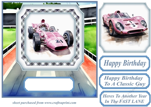 Racing car card front 4 - CUP1229893_659 | Craftsuprint