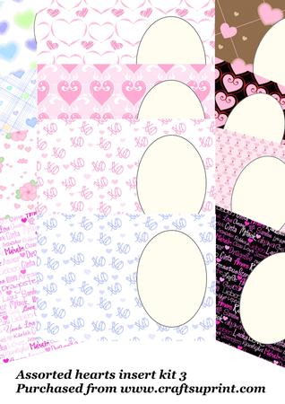 Heart Photo Insert Assorted Hearts Inserts Kit 3 - CUP390366_659 | Craftsuprint