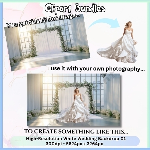 White Wedding Backdrop 01 - High Quality PNG File, 5824px x 3264px ...