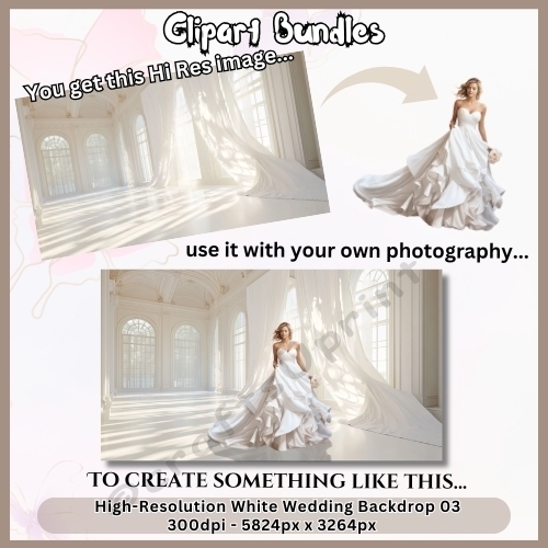 White Wedding Backdrop 03 - High Quality PNG File, 5824px x 3264px ...