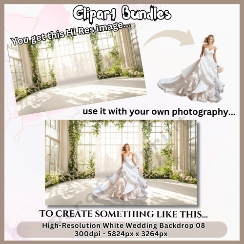 White Wedding Backdrop 08 - High Quality PNG File, 5824px x 3264px ...