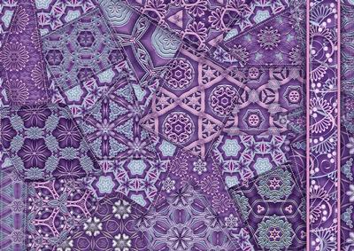 Pattern Patchwork Purple Purple Embossed Patchwork with Border Backing Paper - CUP107685_422 ...