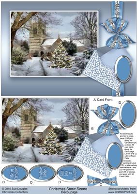 Christmas Snow Scene Decoupage - CUP138486_422 | Craftsuprint