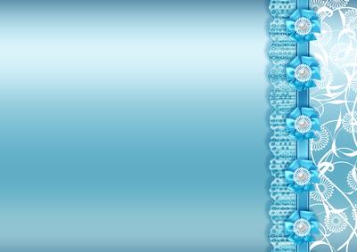 Blue Metallic with Lace Border Backing Paper - CUP145392_422 | Craftsuprint