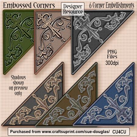 Corner Emboss Designer Resource - Embossed Corners Cu4cu - CUP195845_422 | Craftsuprint