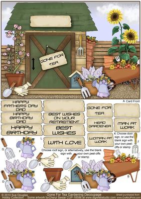 gone for tea gardening decoupage, birthday - cup68414_422