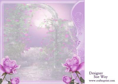 Lilac and Pink Rose 8x8 Square Insert - CUP431592_38 | Craftsuprint