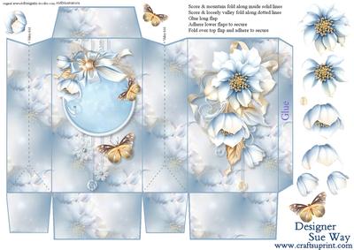 Winter Flowers Pinch Bag - CUP659074_38 | Craftsuprint