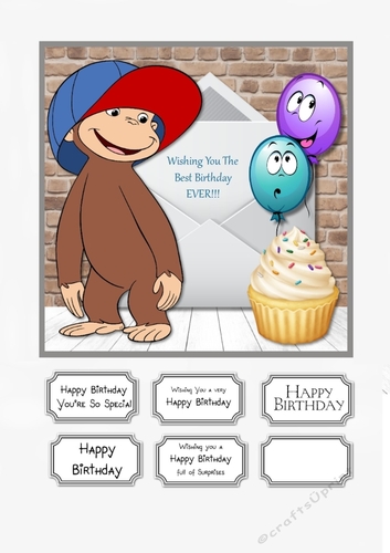 Curious George Birthday - CUP1166644_43516 | Craftsuprint