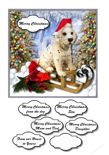 Merry Christmas from the dog - CUP835414_43516 | Craftsuprint
