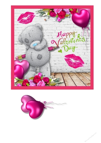 Children's Custom Graphic Tees The Vintage Teddy™ Valentine's Day Love Notes for Teddy!