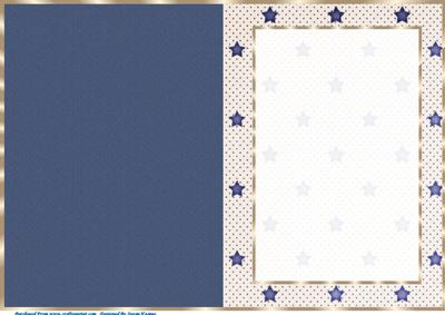 Dark Blue and Cream Stars Insert, with Borders - CUP543593_846 ...