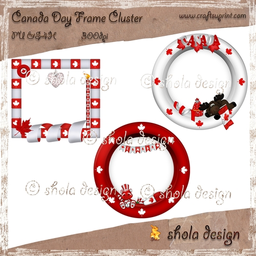 Canada Day Frame Cluster CUP713472_2329 Craftsuprint