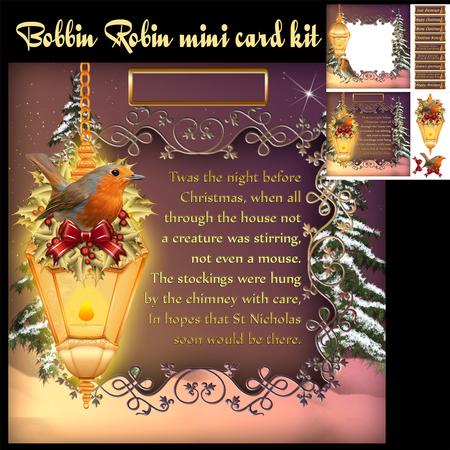 Bobbin Robin Christmas Mini Card Kit - CUP560204_1446 | Craftsuprint