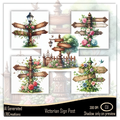 Victorian Sign Post - CUP1363791_124286 | Craftsuprint