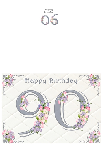 90th birthday card - CUP1210633_2738 | Craftsuprint