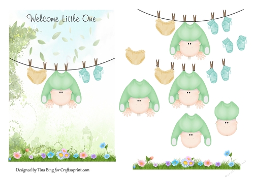 Washing line baby - CUP902971_2738 | Craftsuprint