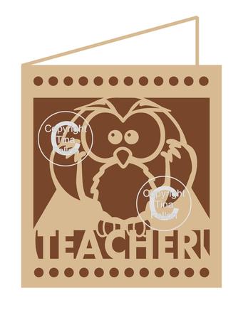 Teacher Card Owl Theme - CUP710506_1929 | Craftsuprint