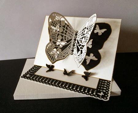 Butterfly Easel Card With Box Version - CUP711527_1929 | Craftsuprint