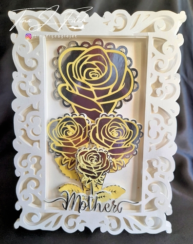 Rose Bunch card TF0483, All Formats - CUP1292699_596 | Craftsuprint