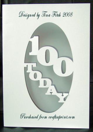 100 Today Frame Card - CUP701552_596 | Craftsuprint