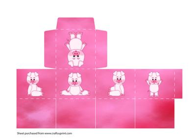 Little Pigs Small Gift Box - CUP479878_33 | Craftsuprint