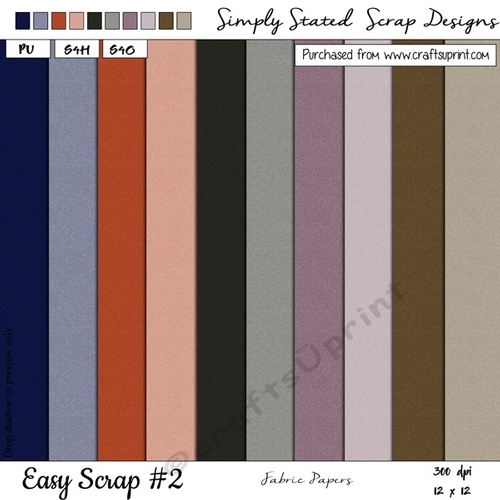 Easy Scrap 2 Fabric Papers 12 x 12 CUP927961_95318 Craftsuprint
