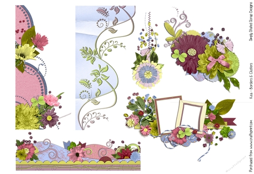 Kea - A4 Borders & Clusters - CUP964400_95318 | Craftsuprint