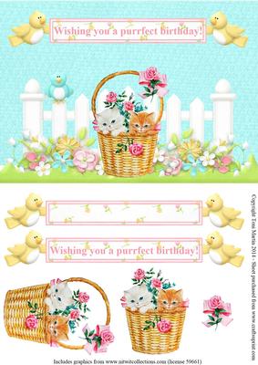 Wishing You a Purrfect Birthday Topper & Decoupage - CUP569924_1894