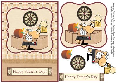 Beer Man - Pub Themed - Father's Day Card Topper &amp; Decoupage ...