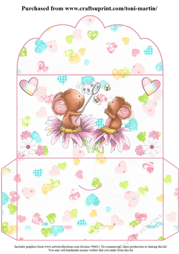 Sweet mice catch money wallet - CUP943787_1894 | Craftsuprint