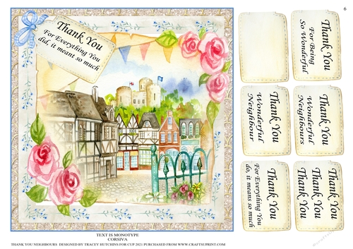 THANK YOU NEIGHBOURS / NEIGHBOUR 6 - CUP1118329_25427 | Craftsuprint