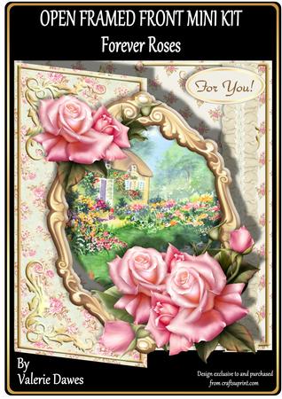 Open Frame Front Mini Kit - Forever Roses - CUP539116_203 | Craftsuprint