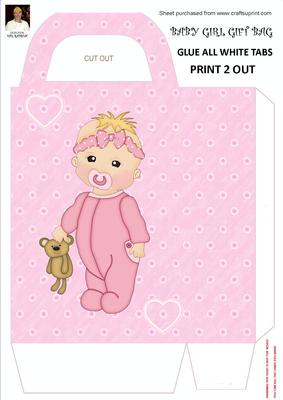 Aazon.co: Loveinside Baby Girl Gift Bag Pink Elephant Design With