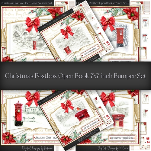 Christmas Postbox Open Book 7x7 inch Bumper Set - CUP1184895_43136 ...