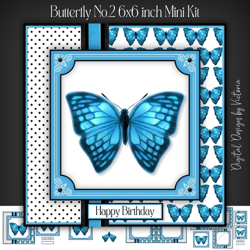 Butterfly No.2 6x6 inch Mini Kit - CUP1383540_43136 | Craftsuprint