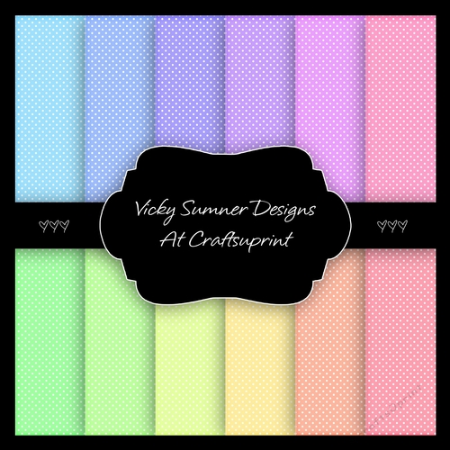 Pastel Polka Dot A4 Backing Paper set of 12 CUP775475_43136