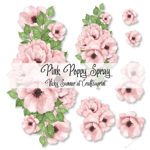 Pink Poppy Spray CUP995192_43136 Craftsuprint