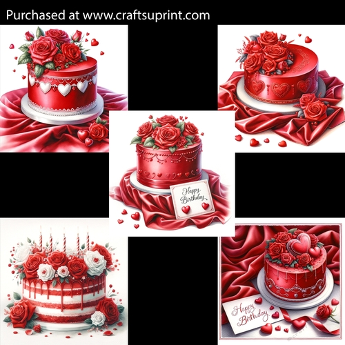 Beautiful Red Cakes - CUP1268786_124952 | Craftsuprint