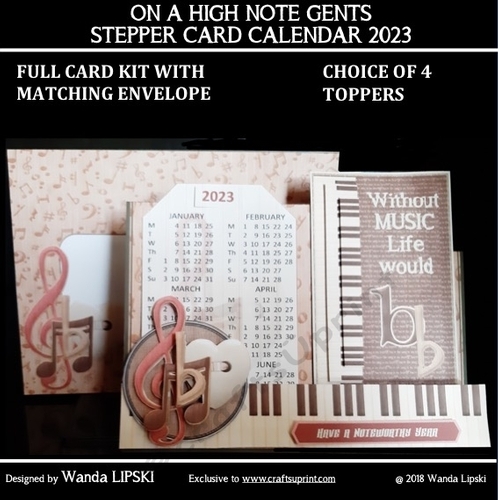 2022 On A High Note Gents Stepper Calendar Card - Cup1063565_2237 | Craftsuprint