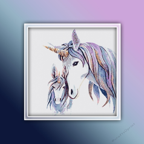 Unicorns Cross Stitch Pattern PDF CUP1103999_112824 Craftsuprint