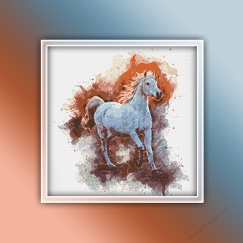 White Horse 4 Cross Stitch Pattern PDF - CUP1105682_112824 | Craftsuprint