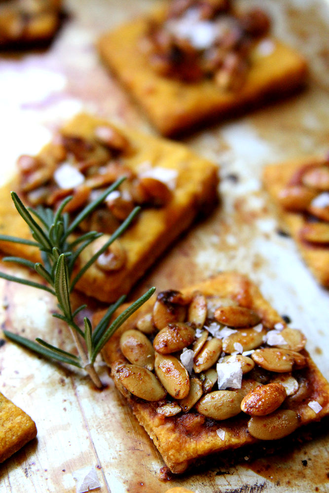 Sweet and Spicy Rosemary Cheddar Pumpkin Crackers A Cup of Sugar … A