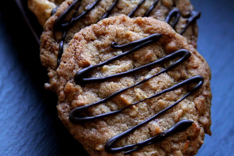 ChocolateDrizzled Coconut Florentines A Cup of Sugar … A Pinch of Salt
